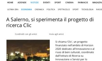 A Salerno, si sperimenta il progetto di ricerca Clic