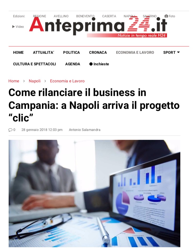 Come rilanciare il business in Campania: a Napoli arriva il progetto “clic”