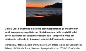 Salerno: secondo incontro locale del progetto CLIC Horizon 2020