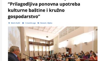 Međunarodna konferencija “Prilagodljiva ponovna upotreba kulturne baštine i kružno gospodarstvo”