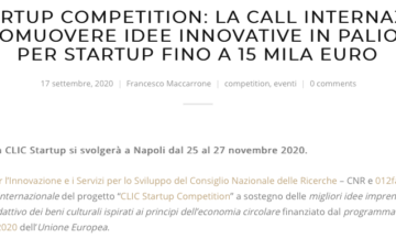 CLIC Startup Competition: la call internazionale per promuovere idee innovative in palio premi per startup fino a 15 mila euro