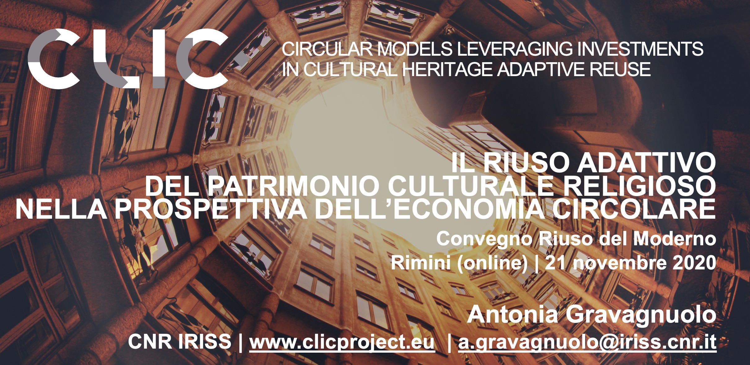 CLIC Participation to the seminars “Riuso del Moderno, 2.  Rimini – Dismissione e riuso dei luoghi di culto”